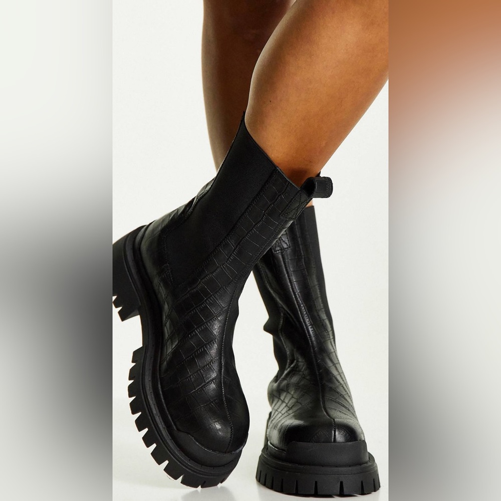 Topshop Leather Chelsea Boots